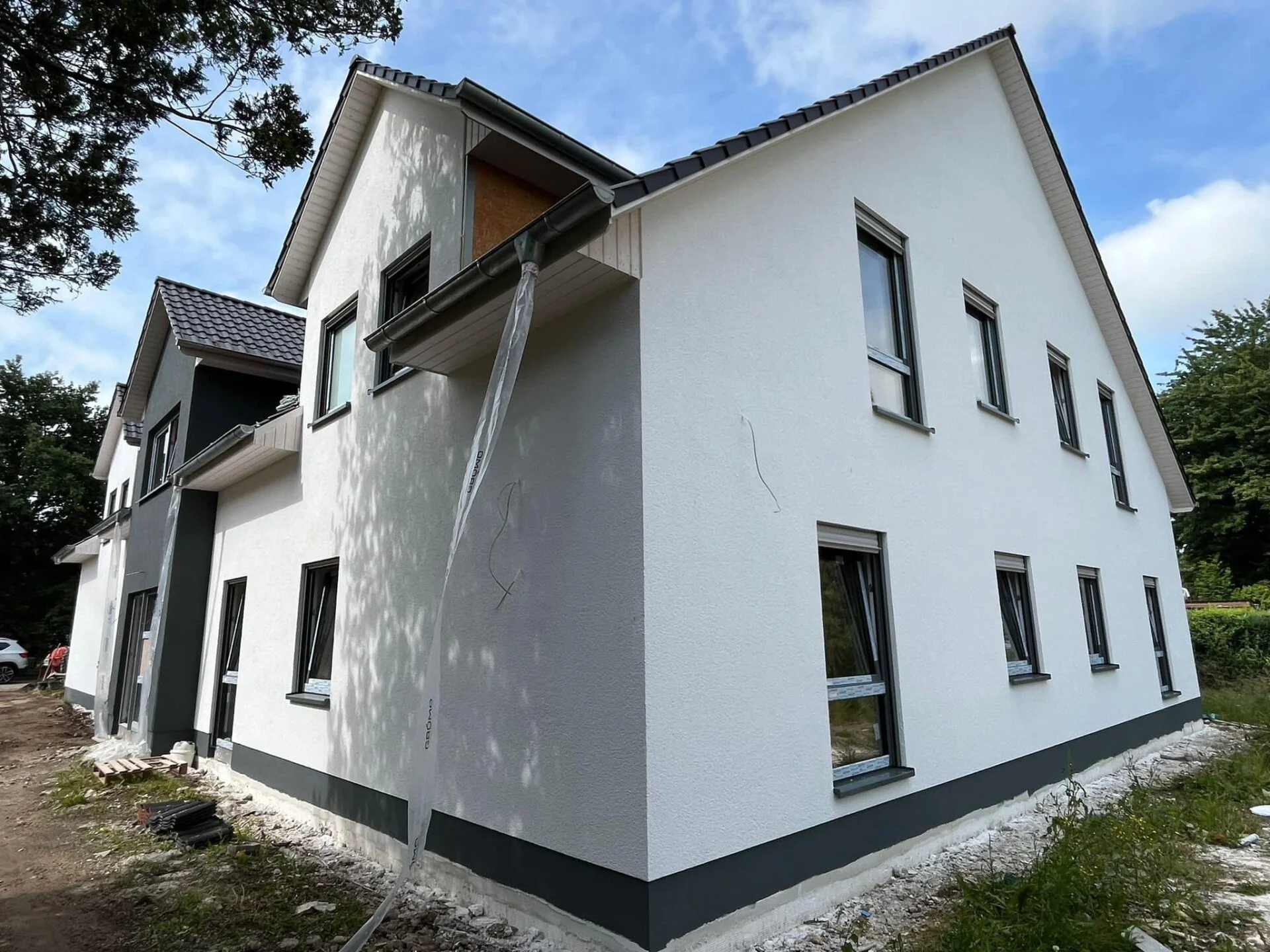 Putzfassade am Wohnhaus
